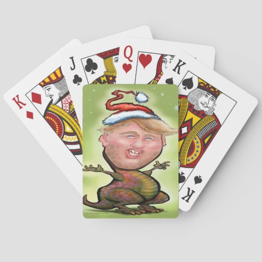 Merry Trumpy Kerstmis Speelkaarten (Achterkant)