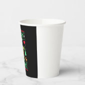 Merry Turtlemas Christmas Lights Cute Turtle Santa Papieren Bekers (Links)