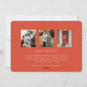 MERRY Typography Christmas Kaart (Achterkant)