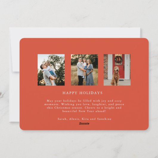 MERRY Typography Christmas Kaart (Achterkant)