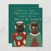 Merry Ugly Sweater Season Your Cats personalized (Voorkant / Achterkant)