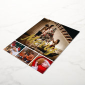 Merry vakantion foto collage gold text folie feestdagenkaart (Gedraaid)