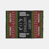 Merry Vapemas - Vaping Ugly Christmas Sweater Fleece Deken (Voorkant (Horizontaal))