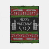 Merry Vapemas - Vaping Ugly Christmas Sweater Fleece Deken (Voorkant)