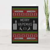 Merry Vapemas - Vaping Ugly Christmas Sweater Kaart (Voorkant)