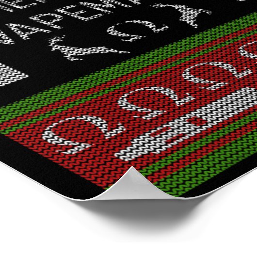 Merry Vapemas - Vaping Ugly Christmas Sweater Poster (Hoek)