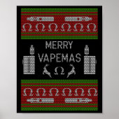 Merry Vapemas - Vaping Ugly Christmas Sweater Poster (Voorkant)