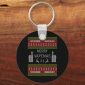 Merry Vapemas - Vaping Ugly Christmas Sweater Sleutelhanger (Voorkant)