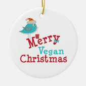 Merry Vegan Kerstan Keramisch Ornament (Voorkant)