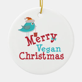 Merry Vegan Kerstan Keramisch Ornament