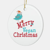 Merry Vegan Kerstan Keramisch Ornament (Links)