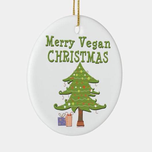 Merry Vegan Kerstan Keramisch Ornament (Rechts)
