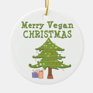 Merry Vegan Kerstan Keramisch Ornament