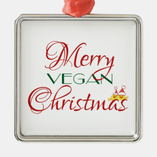 Merry Vegan Kerstan Metalen Ornament