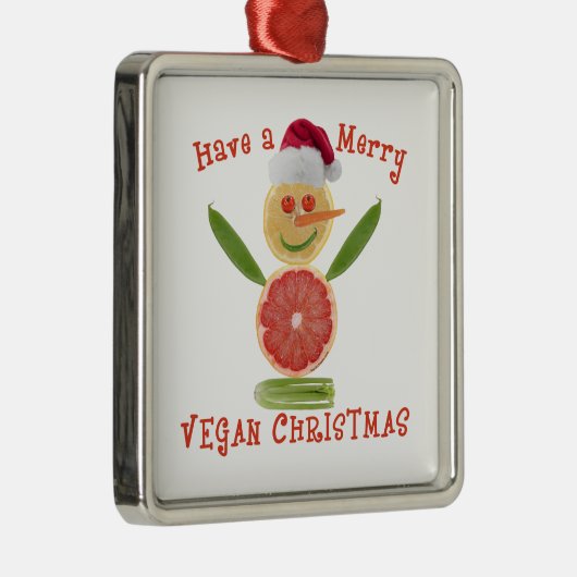 Merry Vegan Kerstan Metalen Ornament (Rechts)