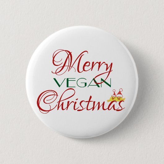 Merry Vegan Kerstan Ronde Button 5,7 Cm (Voorkant)