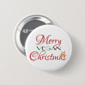 Merry Vegan Kerstan Ronde Button 5,7 Cm (Voorkant /achterkant)