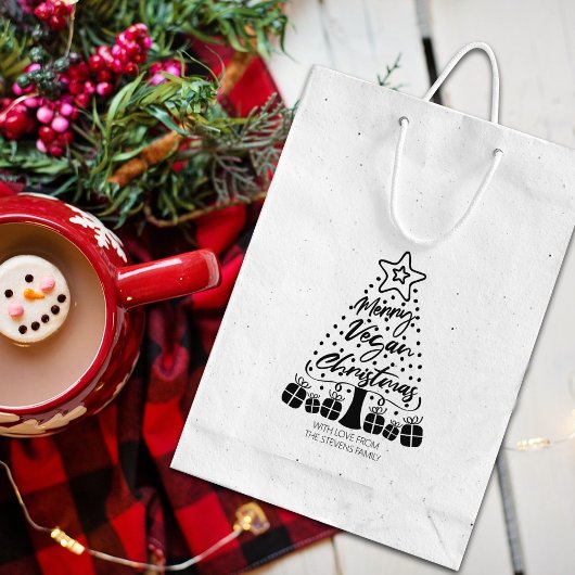 Merry Vegan Kerstan Rubberstempel