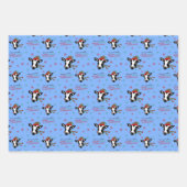 Merry Vegan Kerstmis, Cute Koe Inpakpapier Vel (Voorkant 3)