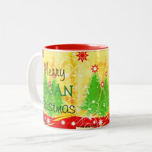 Merry Vegan Kerstmis, Mok met kerst voor Vegan (Voorkant links)
