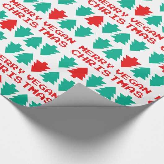 Merry Vegan Kerstmis-omslagpapier Cadeaupapier (Hoek)