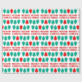 Merry Vegan Kerstmis-omslagpapier Cadeaupapier (Vlak)