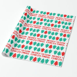 Merry Vegan Kerstmis-omslagpapier Cadeaupapier