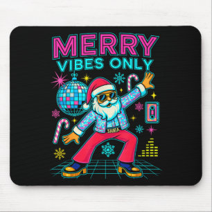 Merry Vibes Alleen Kerstman Kerst Disco Retro 70s Muismat