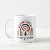 Merry Vibes Boho Rainbow Retro Kerstmis Koffiemok (Links)