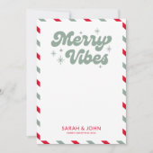 Merry Vibes Fun Retro Foto Kerst Feestdagenkaart (Voorkant)