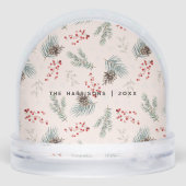 Merry Vibes Only aangepaste kerstfoto Sneeuwbol (Achterkant)