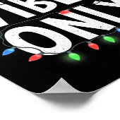 Merry Vibes Only Fun Holiday Lights Kerst Desi Poster (Hoek)