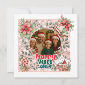Merry Vibes Only – Funny Christmas Card (Voorkant)