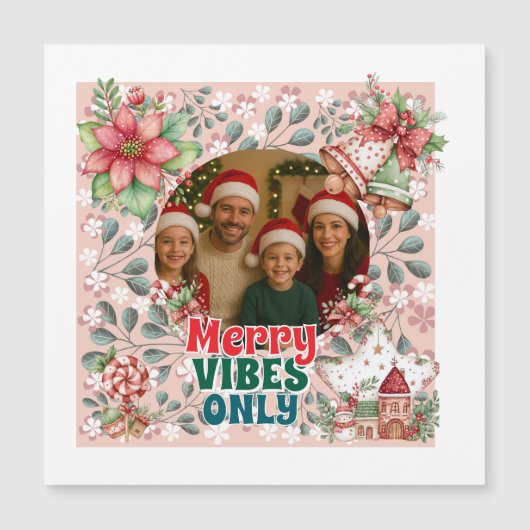 Merry Vibes Only – Funny Christmas Card (Voorkant)