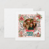 Merry Vibes Only – Funny Christmas Card  Kaart (Voorkant / Achterkant)