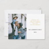 Merry Vibes Only Funny Family Fotokerstkaart Bedankkaart (Achterkant)