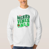 Merry Vibes Only Green Year komt overeen met Kerst T-shirt (Voorkant)