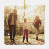 Merry vibes only leuke retro vakantiefoto keramisch ornament (Achterkant)