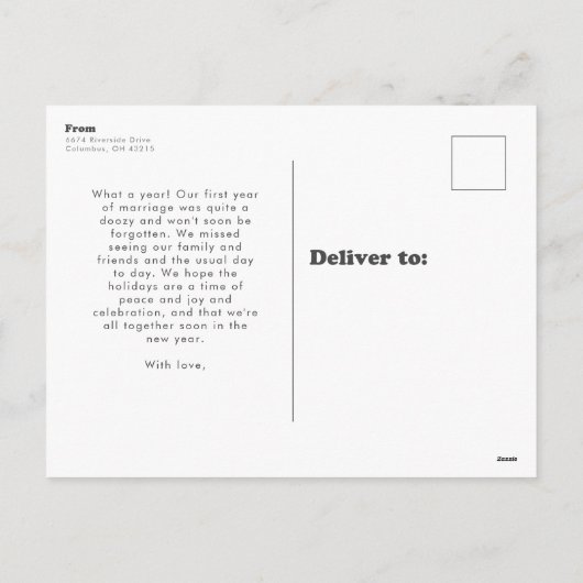 Merry vibes only retro feestdagenkaart (Achterkant)