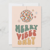 Merry Vibes Only Retro Foto Kaart (Voorkant)