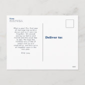 Merry vibes only retro navy blue tongue briefkaart (Achterkant)