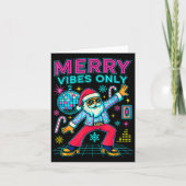 Merry Vibes Only Santa Christmas Disco Retro 70s 8 Kaart (Voorkant)