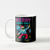 Merry Vibes Only Santa Christmas Disco Retro 70s 8 Koffiemok (Links)