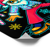 Merry Vibes Only Santa Christmas Disco Retro 70s 8 Poster (Hoek)