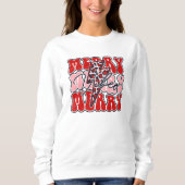 Merry Vibes Retro Leopard Vakantie Kerstmis Trui (Voorkant)