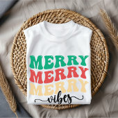 Merry vibes shirt, Vrolijk kerstfeest shirt, Feest T-shirt