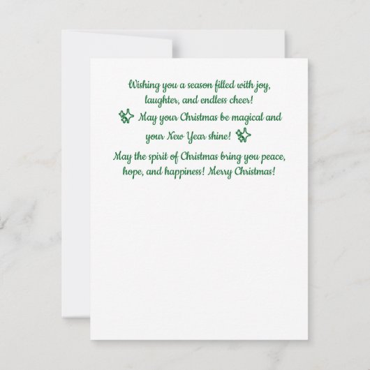 Merry Vibes Sinterklaas Kerstkaart – Ho Ho Ho! (Achterkant)