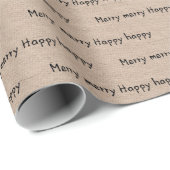 Merry vrory Happy Holiday Kraft Cadeaupapier (Rol Hoek)