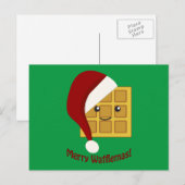 Merry Wafflemas Christmas Waffle Feestdagenkaart (Voorkant / Achterkant)
