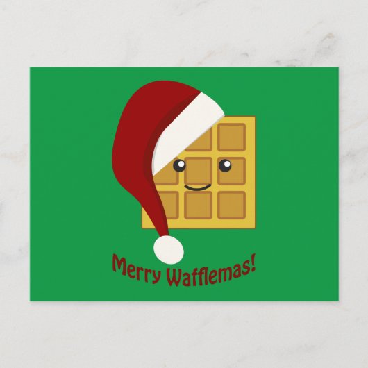 Merry Wafflemas Christmas Waffle Feestdagenkaart (Voorkant)